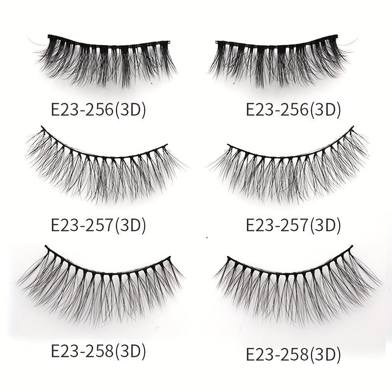 3D Faux Mink Eyelashes Winged Long Strip Eyelash Extension