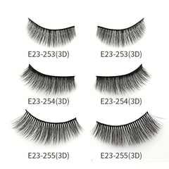 3D Faux Mink Eyelashes Winged Long Strip Eyelash Extension