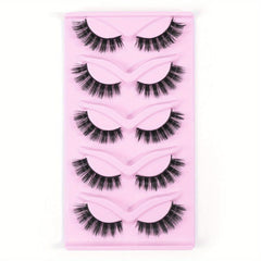 5 Pairs False Eyelashes Thick Fluffy Lashes Extension