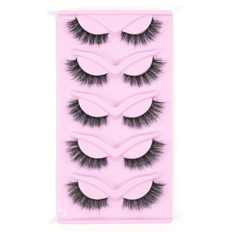 5 Pairs False Eyelashes Thick Fluffy Lashes Extension