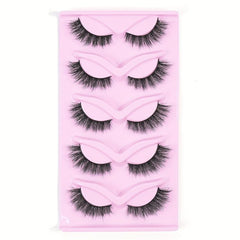 5 Pairs False Eyelashes Thick Fluffy Lashes Extension