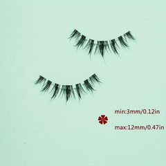 5 Pairs 12mm Spiky Manga Lashes Crisscross Clear Band False Eyelash