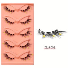 Colorful Fluffy Long Thick False Eyelashes for Halloween Party