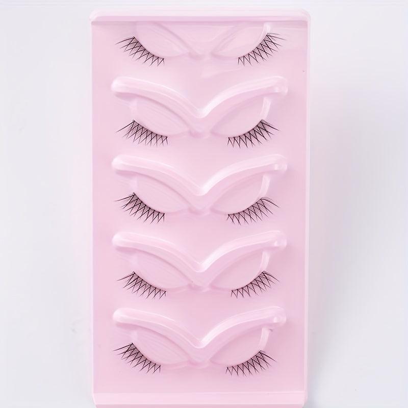 5 Pairs Half Eye False Eyelashes Natural Nude Makeup