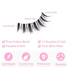 7 Pairs Little Devil Lashes 3D Fluffy Faux Mink Hair Lashes
