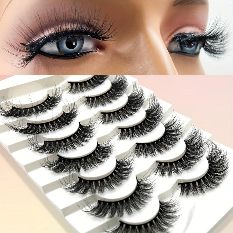 7 Pairs 3D Mink False Eyelashes Natural Look Thick Soft False Eyelashes