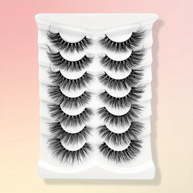 7 Pairs 3D Mink False Eyelashes Natural Look Thick Soft False Eyelashes