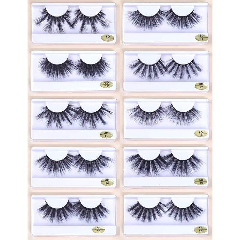 20 Pairs 25mm Mink Lashes False Eyelashes Pack - Long Dramatic Makeup