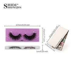 10 Pairs Fluffy Faux Mink Eyelashes Extension for Dramatic Makeup Look