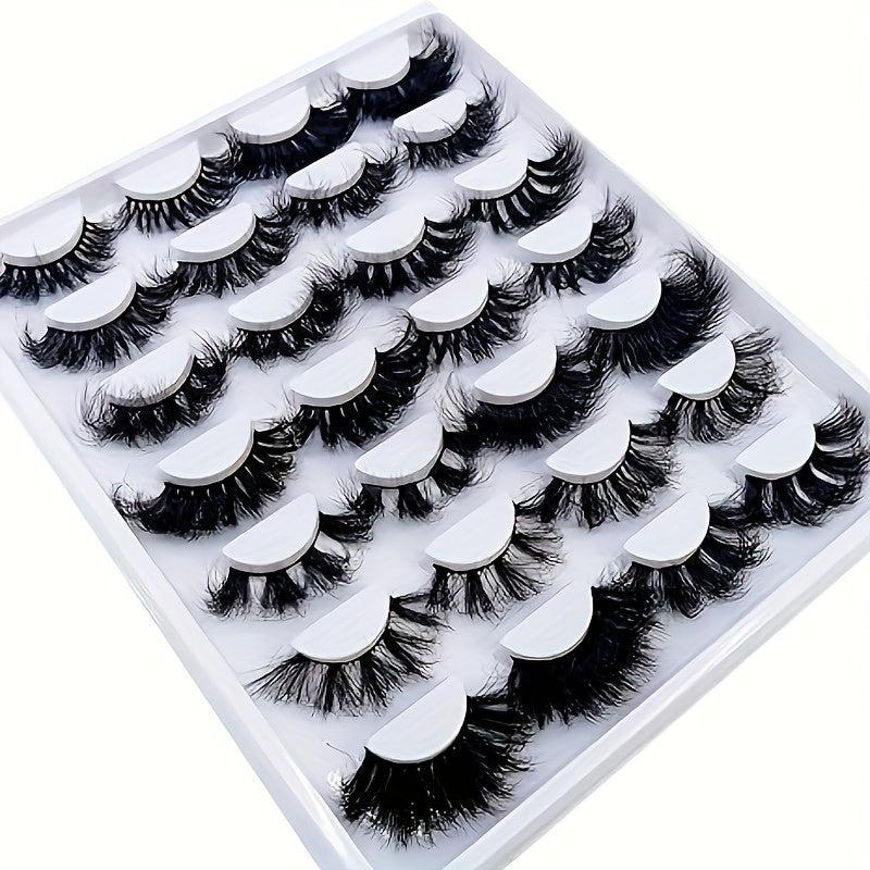 14 Pairs Fluffy Mix Lashes 3D Faux Mink Long Natural Look False Eyelashes