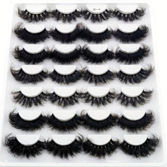 14 Pairs Fluffy Mix Lashes 3D Faux Mink Long Natural Look False Eyelashes