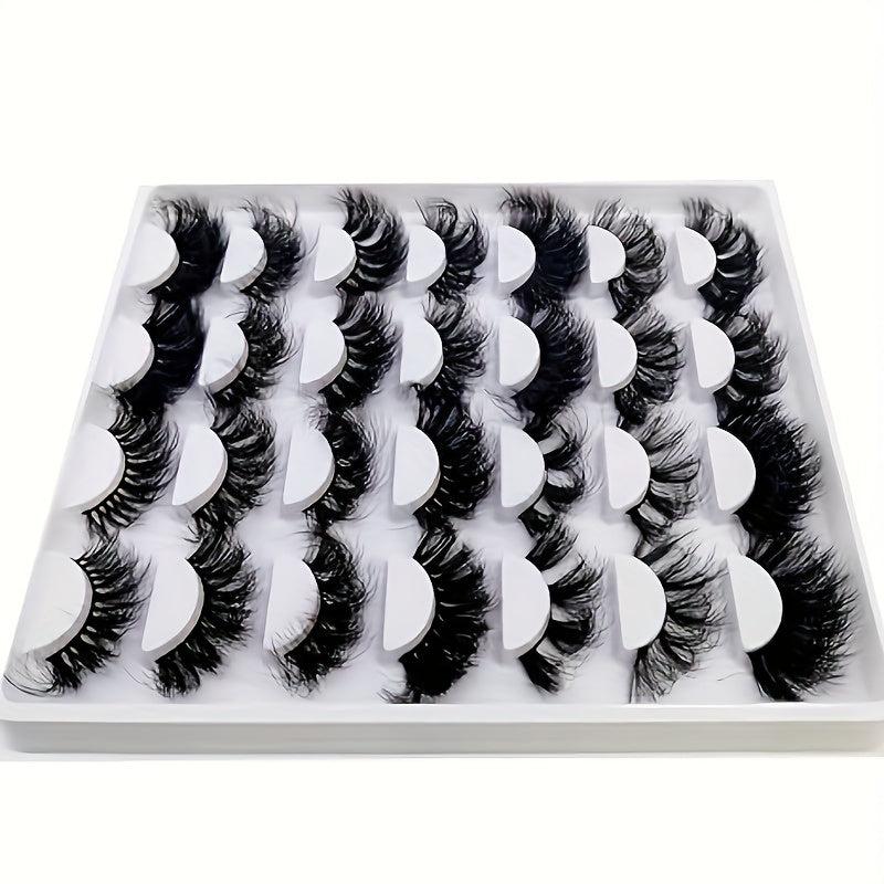 14 Pairs Fluffy Mix Lashes 3D Faux Mink Long Natural Look False Eyelashes