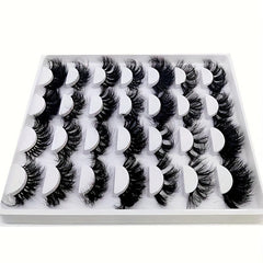 14 Pairs Fluffy Mix Lashes 3D Faux Mink Long Natural Look False Eyelashes