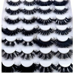 14 Pairs Fluffy Mix Lashes 3D Faux Mink Long Natural Look False Eyelashes