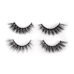 2 Pairs Fluffy Wispy False Eyelashes 15mm Natural Eye Tail Pull Long