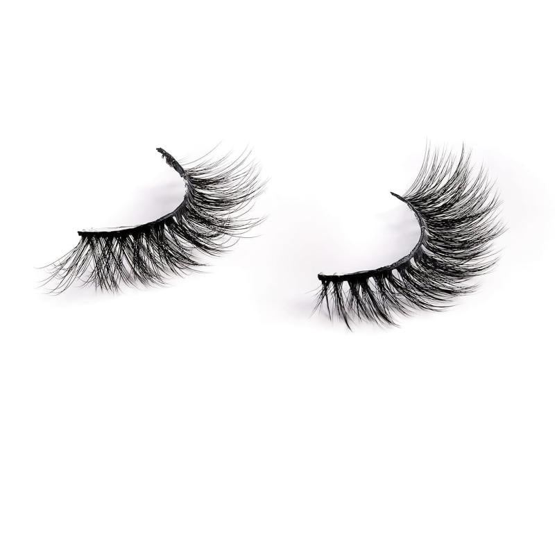 2 Pairs Fluffy Wispy False Eyelashes 15mm Natural Eye Tail Pull Long