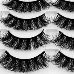 5Pairs Mink Fluffy Eyelashes Long Lasting Wispy Natural Lashes