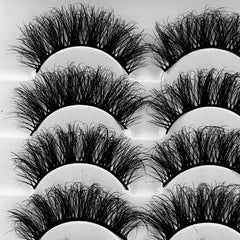 5Pairs Mink Fluffy Eyelashes Long Lasting Wispy Natural Lashes