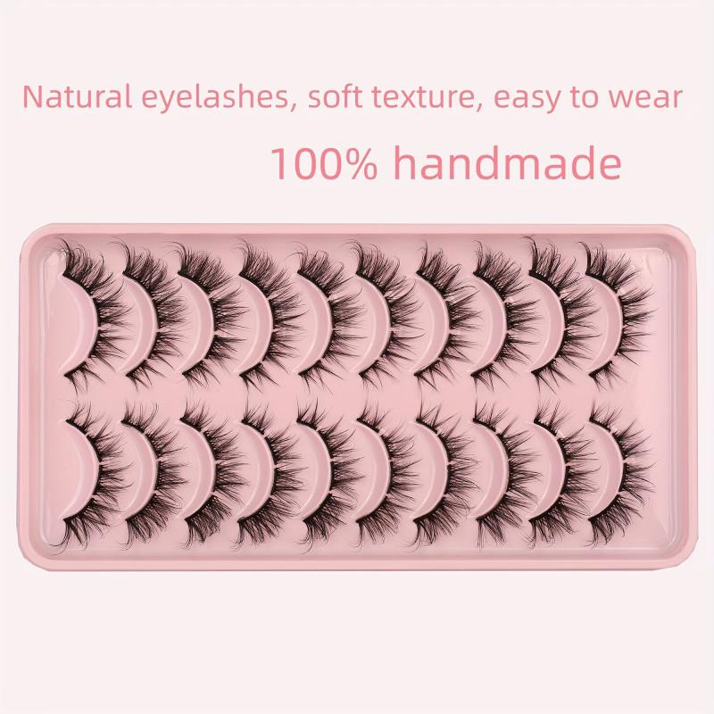 10 Pairs 3D Cluster Cat Eye False Eyelashes DIY Natural Look Fluffy 7mm-15mm