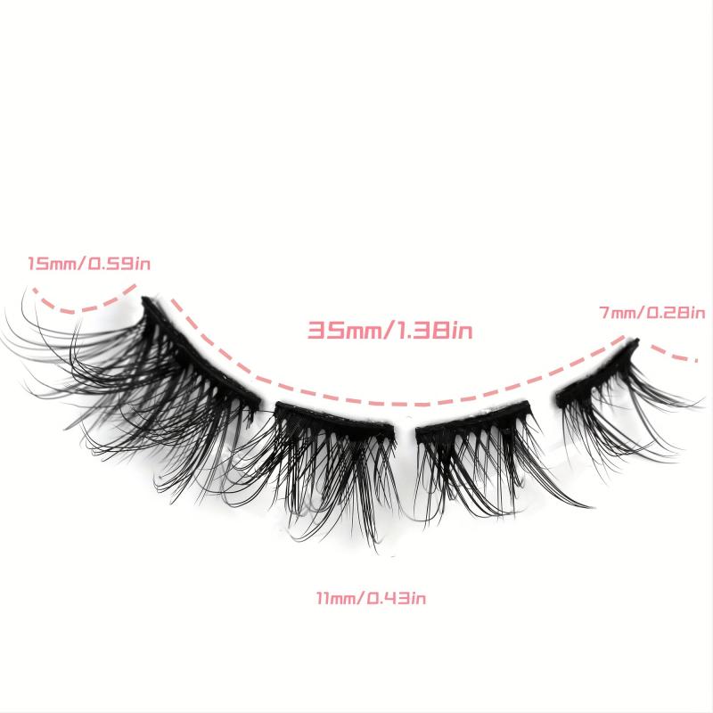 10 Pairs 3D Cluster Cat Eye False Eyelashes DIY Natural Look Fluffy 7mm-15mm