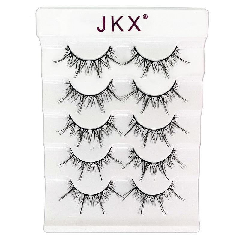 Faux Mink Eyelashes 5 Pairs Soft Reusable Light Volume Extensions