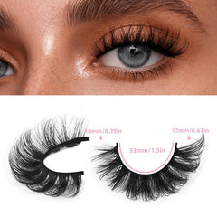 Fluffy 6D False Eyelashes 17mm Cat Eye Extension Strip Lashes 7 Pairs