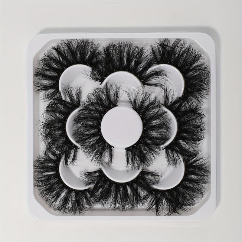 5 Pairs 25mm Dramatic Wispy Faux Mink Lashes