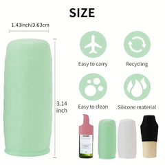 8pcs Silicone Elastic Leak Proof Sleeves for Travel Container in Luggage