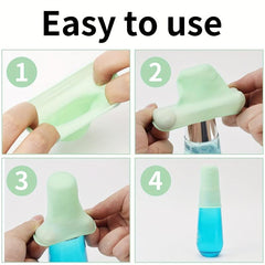 8pcs Silicone Elastic Leak Proof Sleeves for Travel Container in Luggage