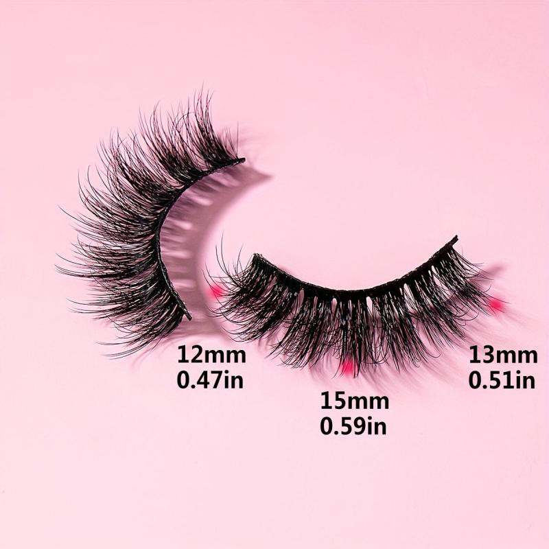 10 14 Pairs Fluffy False Eyelashes Soft 3D Mink Reusable Eyelash Extensions