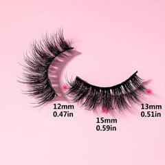 10 14 Pairs Fluffy False Eyelashes Soft 3D Mink Reusable Eyelash Extensions