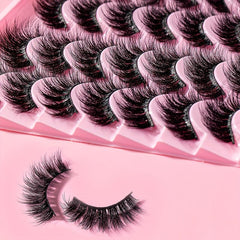 10 14 Pairs Fluffy False Eyelashes Soft 3D Mink Reusable Eyelash Extensions