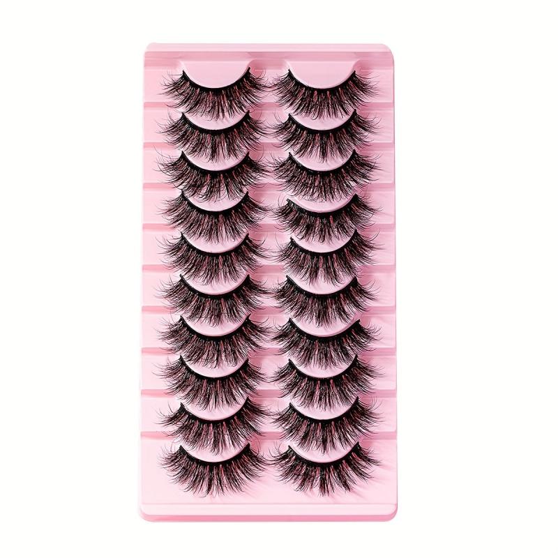 10 14 Pairs Fluffy False Eyelashes Soft 3D Mink Reusable Eyelash Extensions
