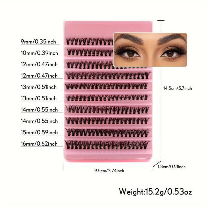 40P Cluster False Eyelashes D Curling DIY Self Grafting Lashes Extension
