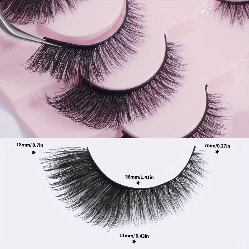 7 Pairs Cat Eye False Eyelashes - Thick & Curling - Party and Daily Wear