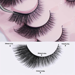 7 Pairs Cat Eye False Eyelashes - Thick & Curling - Party and Daily Wear