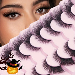 7 Pairs Cat Eye False Eyelashes - Thick & Curling - Party and Daily Wear