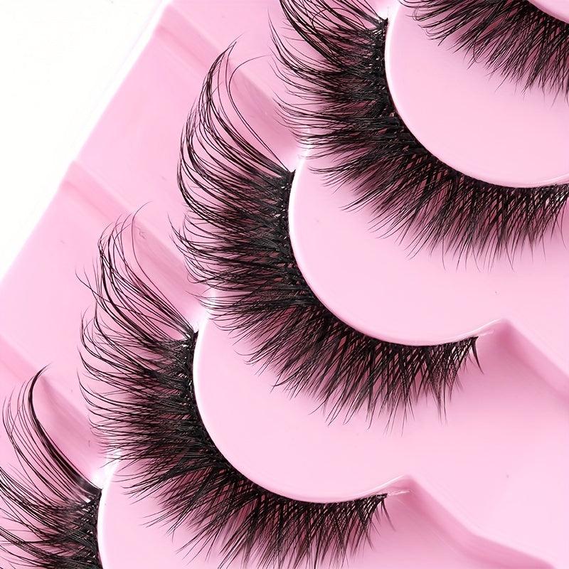 7 Pairs Fox Eye Lashes Fluffy Curly Faux Mink Lashes