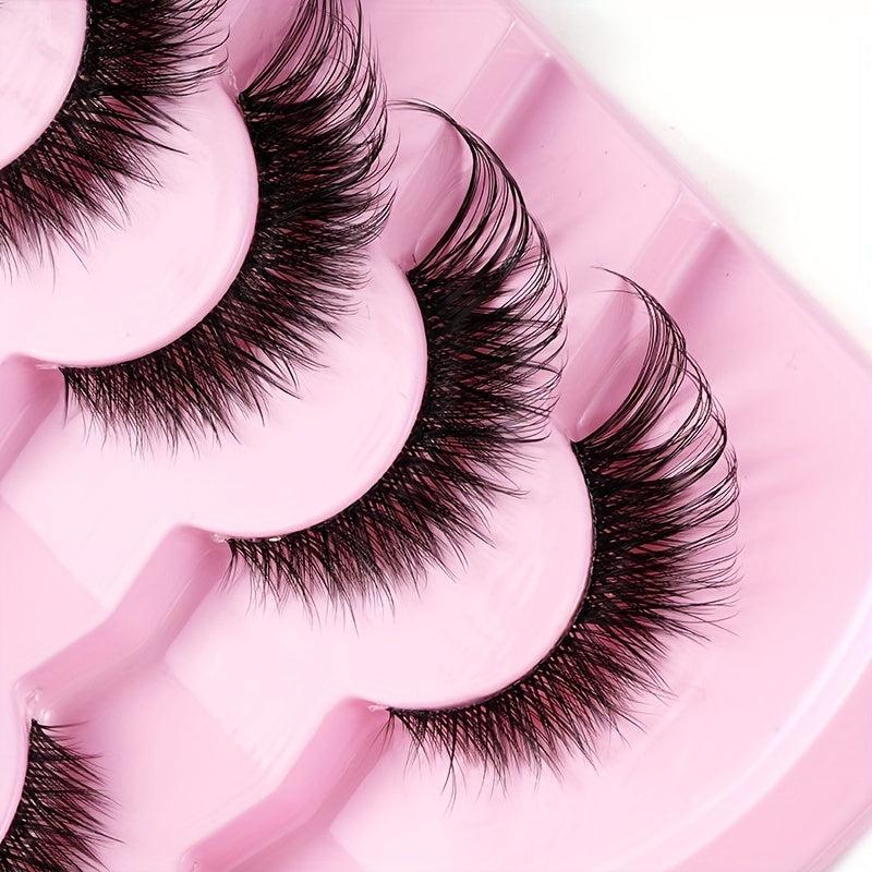 7 Pairs Fox Eye Lashes Fluffy Curly Faux Mink Lashes