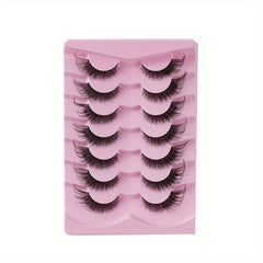 7 Pairs Fox Eye Lashes Fluffy Curly Faux Mink Lashes