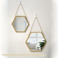 Hexagon Wall Decor Mirror Bedroom Decorative Mirror Hanging Mirrors For Wall