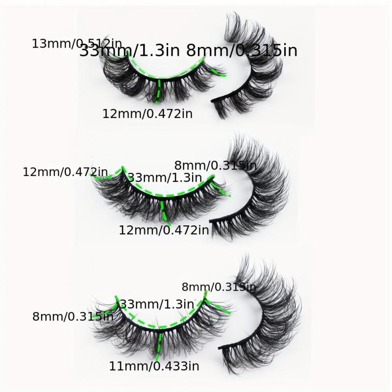 10 Pairs Dramatic Mink Lashes for Long, Thick Look