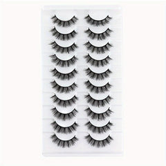 10 Pairs Dramatic Mink Lashes for Long, Thick Look