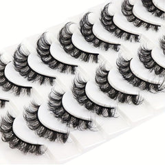 10 Pairs Dramatic Mink Lashes for Long, Thick Look