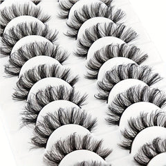 10 Pairs Dramatic Mink Lashes for Long, Thick Look