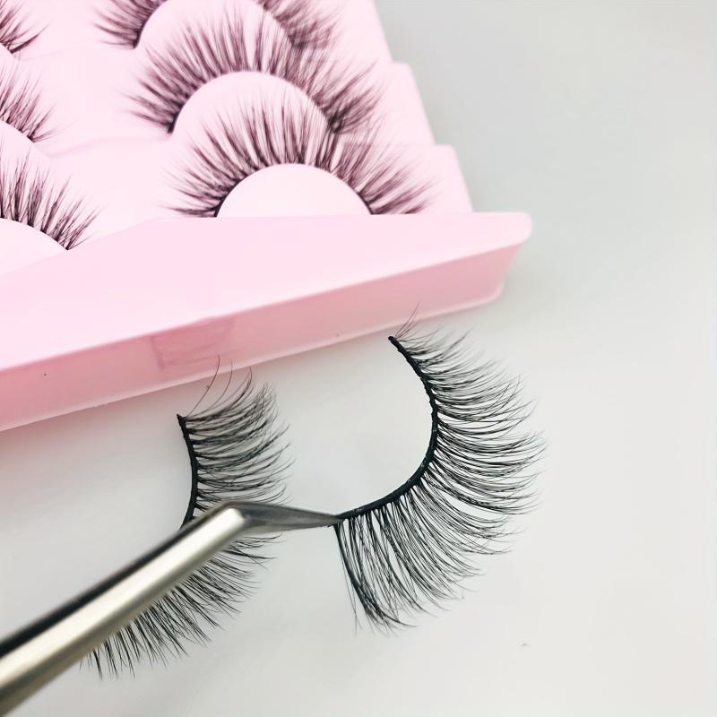 7 Pairs Faux Mink Cat Eye Wispy False Eyelashes