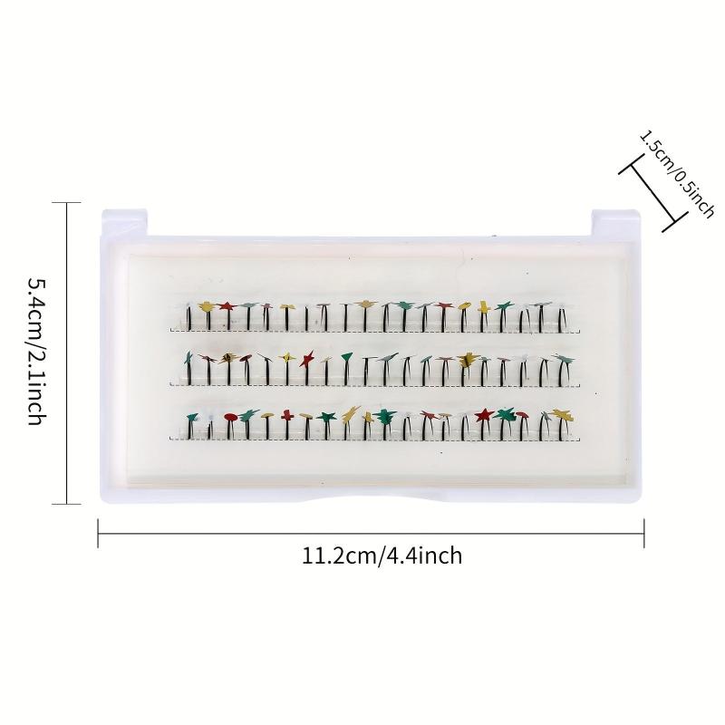 Christmas Sequin Lashes Glitter False Eyelash 60pcs 10-15mm Individual Lashes