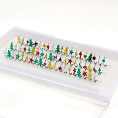 Christmas Sequin Lashes Glitter False Eyelash 60pcs 10-15mm Individual Lashes