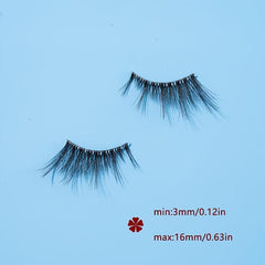 7 Pairs Thick & Long False Eyelashes For Outer Corners 16mm Natural Long Lashes