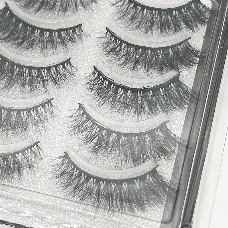5 Pairs 5D False Eyelashes Fluffy Faux Mink Eyelashes Natural Look Lashes